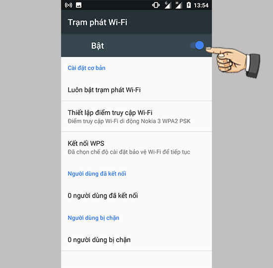 Kích hoạt tính năng